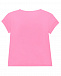 Розовая футболка с принтом, логотипом и пайетками  | Фото 2