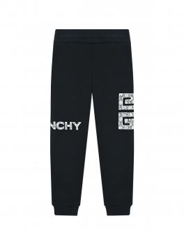 Черные спортивные брюки с кружевной вышивкой Givenchy Черный, арт. H14157 09B | Фото 2