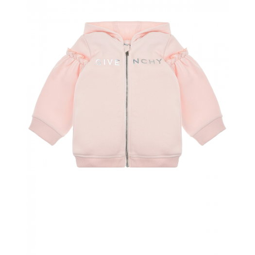 Розовая спортивная куртка с оборками  | Фото 1