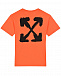 Оранжевая футболка с черным принтом Off-White | Фото 3