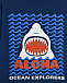 Синий свитшот с принтом &quot;акула&quot; Yporque | Фото 3