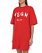 Красное платье-футболка с лого MSGM | Фото 6