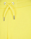 Желтые спортивные брюки с черным лого  | Фото 4