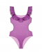 Купальник с открытой спиной и рюшами, фиолетовый Oseree | Фото 1