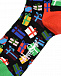 Черные носки с новогодним принтом Happy Socks | Фото 2