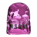 Рюкзак цвета фуксии с эффектом металлик, 28х20х41 см MSGM | Фото 1