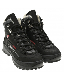 Высокие черные ботинки с подкладкой из эко-меха Dsquared2 Хаки, арт. 72308 VAR.10 | Фото 1