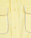 Желтая рубашка со стразами и завязкой Forte dei Marmi Couture | Фото 9