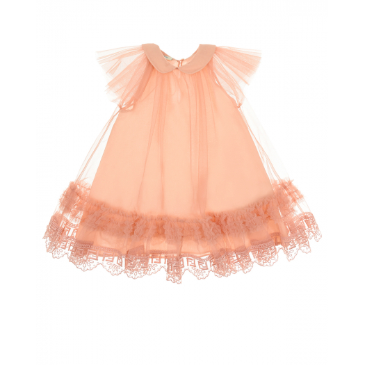 Розовое платье с рюшами Fendi | Фото 1