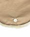 Золотистая шапка-ушанка с логотипом на отвороте Moncler | Фото 5