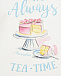 Толстовка с надписью &quot;Its always a tea-time&quot; Monnalisa | Фото 3