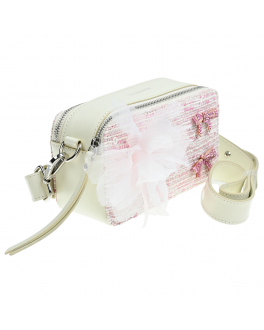 Розовая сумка с бантиками, 20x8x10 см Monnalisa Розовый, арт. 799009 9310 0191 | Фото 2