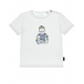 Кремовая футболка с принтом &quot;моряк&quot; Sanetta Kidswear | Фото 1