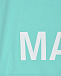 Футболка мятного цвета с лого MM6 Maison Margiela | Фото 3
