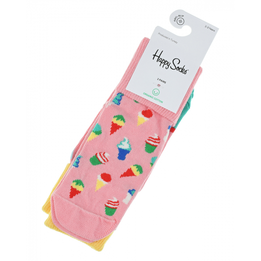 Носки с защитой, комплект 2 шт, розовый Happy Socks | Фото 1