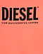 Толстовка-худи кораллового цвета Diesel | Фото 3
