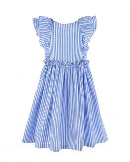 Платье в сине-белую полоску Aletta Голубой, арт. C22857-23 M498 | Фото 1