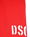 Красные трикотажные бермуды с белым логотипом Dsquared2 | Фото 3