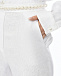 Льняные брюки с жемчугом на талии, белые ALINE | Фото 8