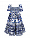 Платье с короткими рукавами, принт &quot;майолика&quot; Dolce&Gabbana | Фото 3