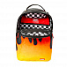 Черный рюкзак с принтом &quot;Пламя&quot; 45x15x27 см, 1 кг SprayGround | Фото 3