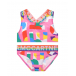 Розовый купальник со сплошным разноцветным лого Stella McCartney | Фото 1