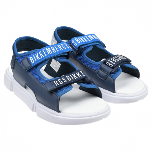 Синие сандалии с белой подошвой Bikkembergs | Фото 1