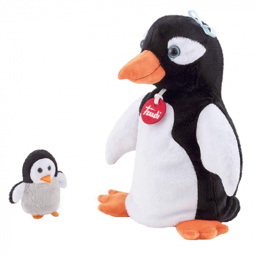 Игрушка мягконабивная Пингвин с пингвиненком, 17×25×13 см (игрушка на руку) Trudi | Фото 1