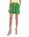 Зеленые льняные шорты со стрелками ALINE | Фото 7