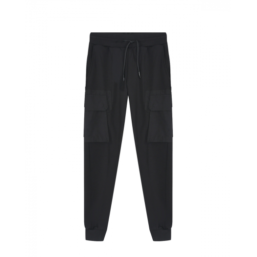 Черные спортивные брюки с накладными карманами Antony Morato | Фото 1