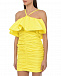 Желтое платье мини с воланом MSGM | Фото 6