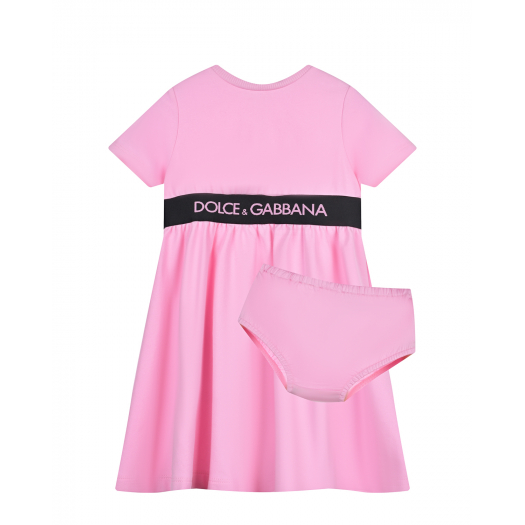 Розовое трикотажное платье Dolce&Gabbana | Фото 1
