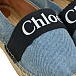 Эспадрильи джинсовые с логотипом, синие Chloe | Фото 6