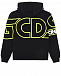 Черная спортивная куртка с неоновым логотипом GCDS | Фото 2