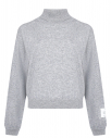Укороченный свитер из кашемира, светло-серый