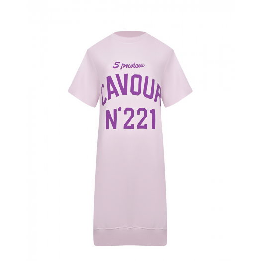 Сиреневое платье с фиолетовым лого 5 Preview | Фото 1