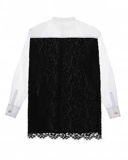 Рубашка с кружевной вставкой на спинке Dolce&Gabbana Белый, арт. L55S28 FU5NK W0800 | Фото 2