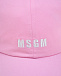 Розовая бейсболка с вышитым лого MSGM | Фото 3