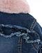 Утепленная джинсовая куртка с меховым воротником Monnalisa | Фото 6