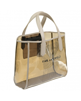 Прозрачная пляжная сумка, 34x29x13 см Karl Lagerfeld kids Бежевый, арт. Z10128 210 | Фото 2