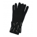 Черные кашемировые перчатки с кристаллами Swarovski  | Фото 1