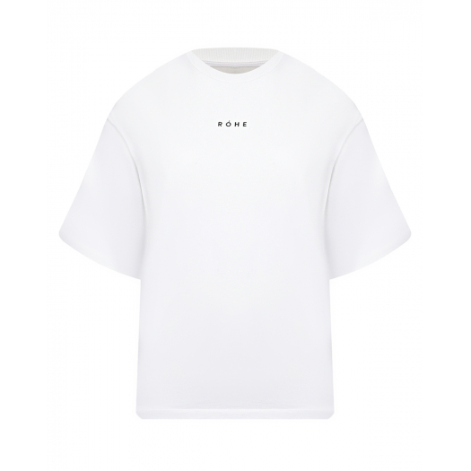Белая футболка с лого ROHE | Фото 1