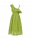 Зеленое платье с воланом Miss Grant | Фото 2