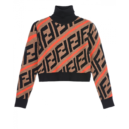 Шерстяной свитер с логотипом Fendi | Фото 1