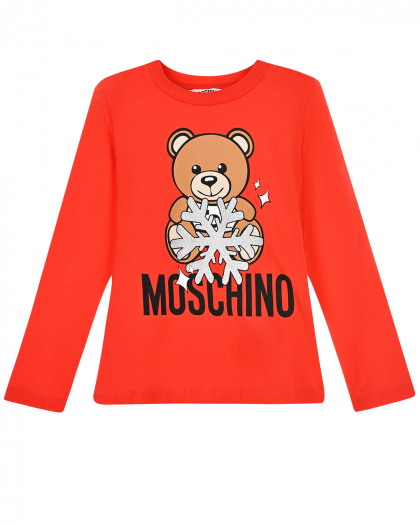 Красная толстовка с логотипом Moschino | Фото 1