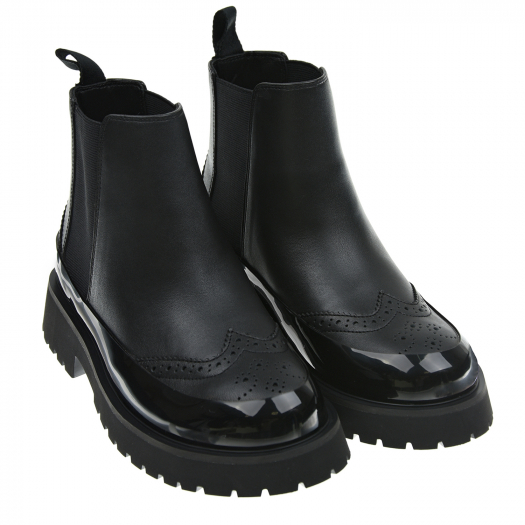 Черные демисезонные ботинки Burberry | Фото 1