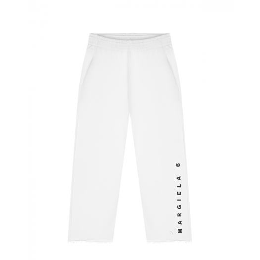 Белые спортивные брюки с лого MM6 Maison Margiela | Фото 1