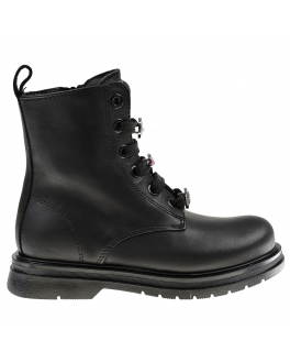 Высокие черные ботинки с крупными стразами Morelli Черный, арт. M4A5-51827-1251999- 999 | Фото 2