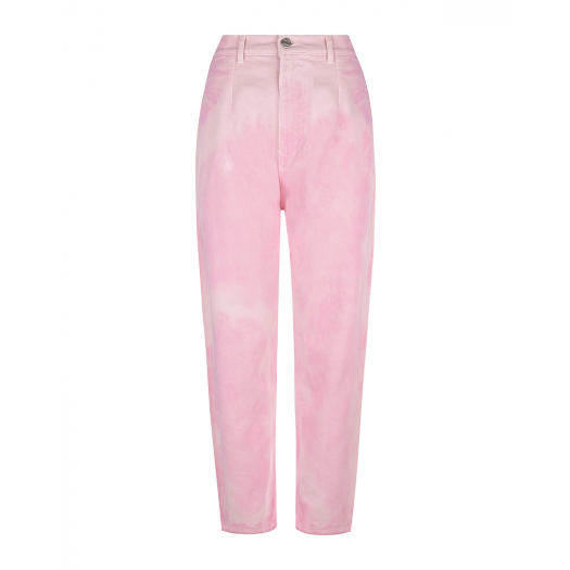 Розовые джинсы с принтом tie dye  | Фото 1