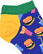 Синие носки с принтом &quot;фаст-фуд&quot; Happy Socks | Фото 2